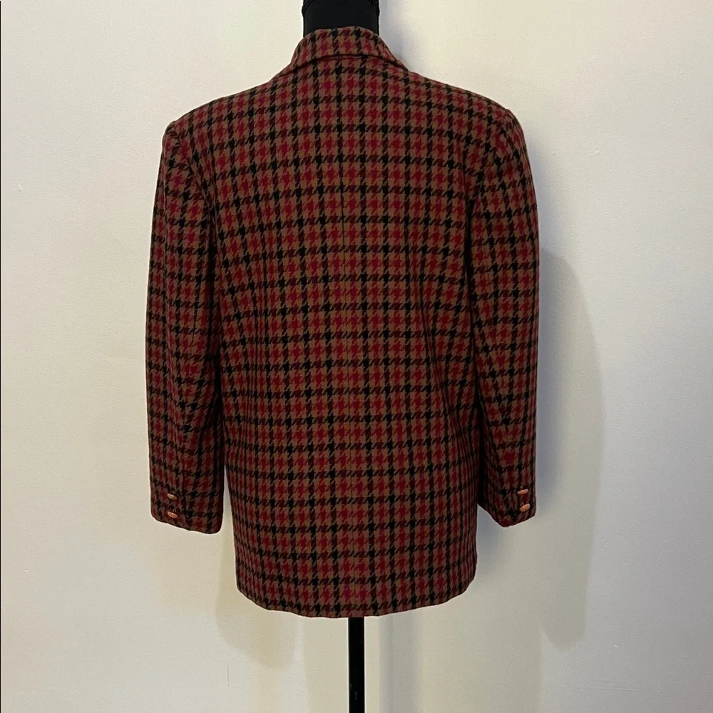 Vintage SK & Company Wool Houndstooth Blazer with Button Detail - Picture 2 of 5
